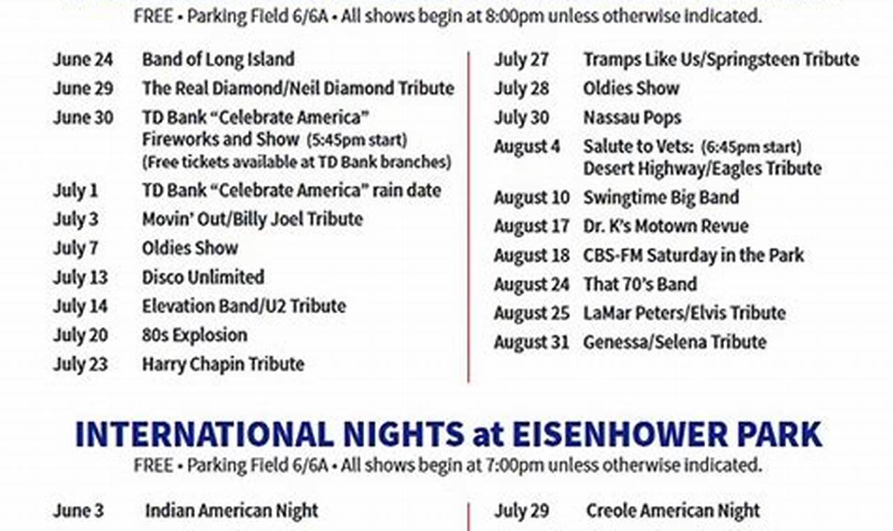 Eisenhower Park Events 2024