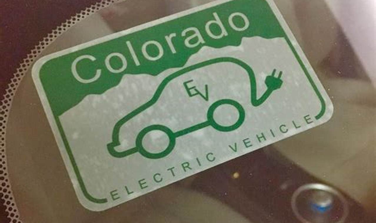 Electric Vehicle Decal Colorado