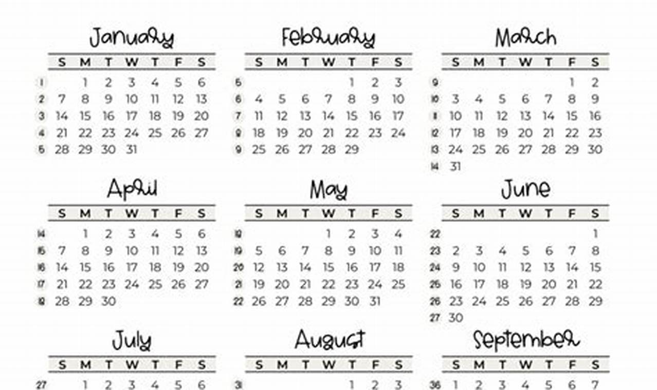 Epoch Calendar 2024