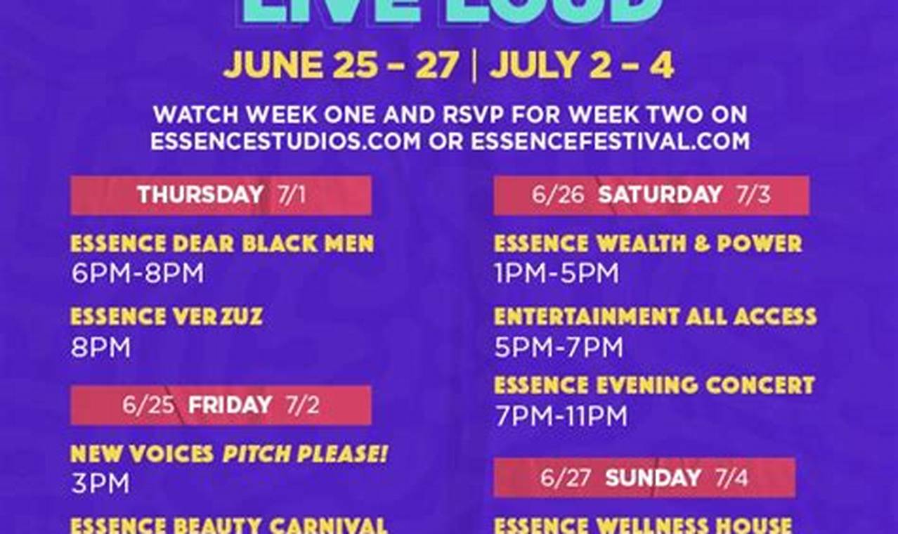 Essence Festival 2024 Friday Lineup