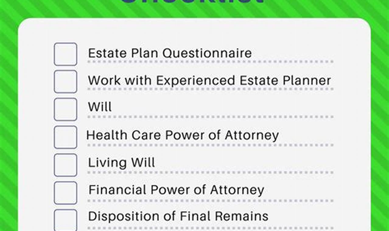 Estate Planning Checklist Layout: A Comprehensive Guide