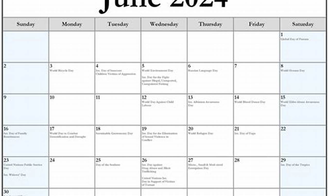 Events In June 2024