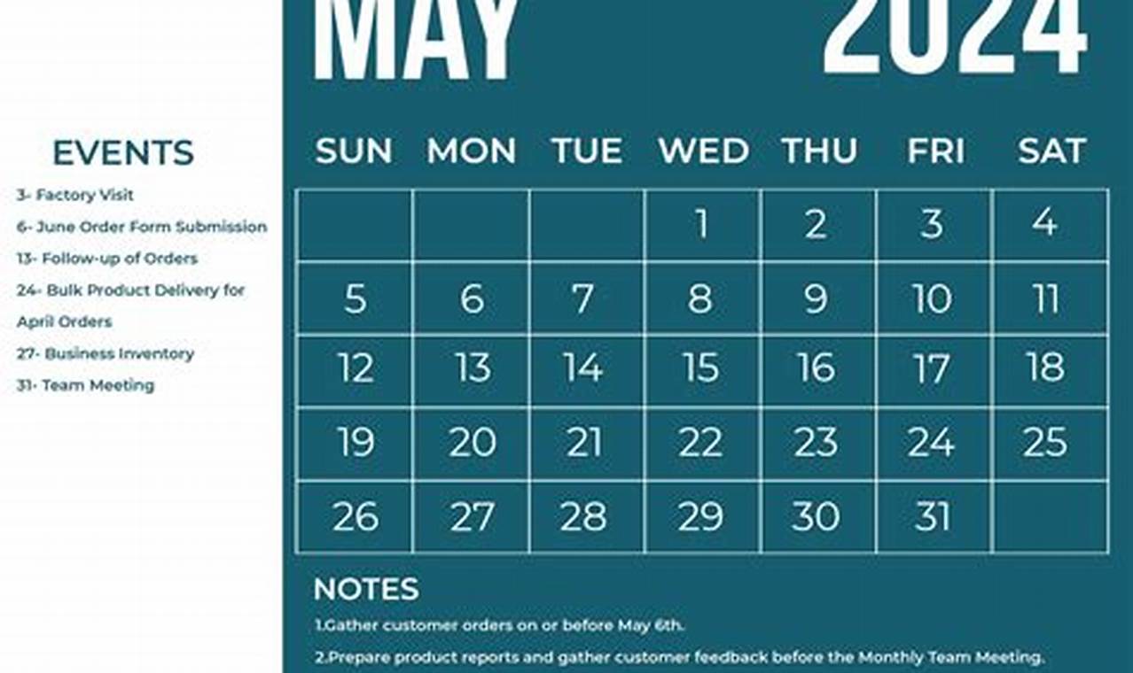 Events In May 2024