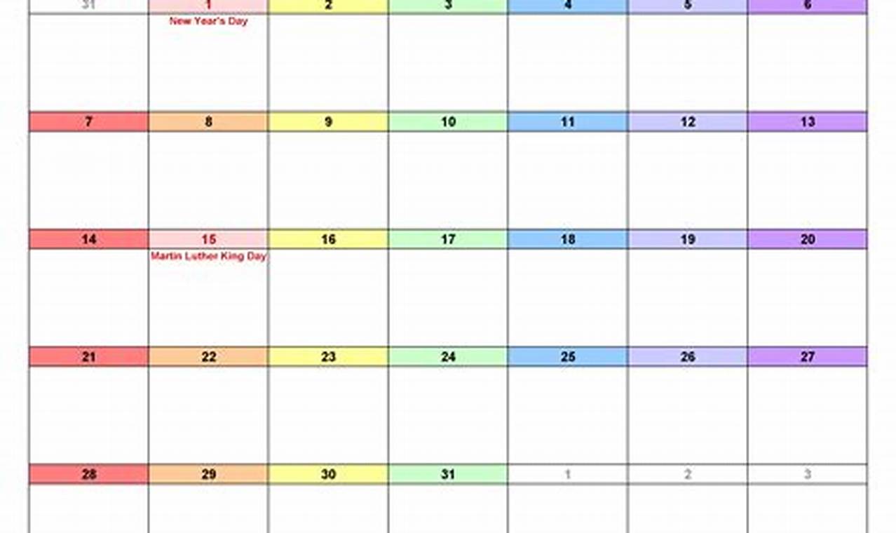 Excel Jan 2024 Calendar