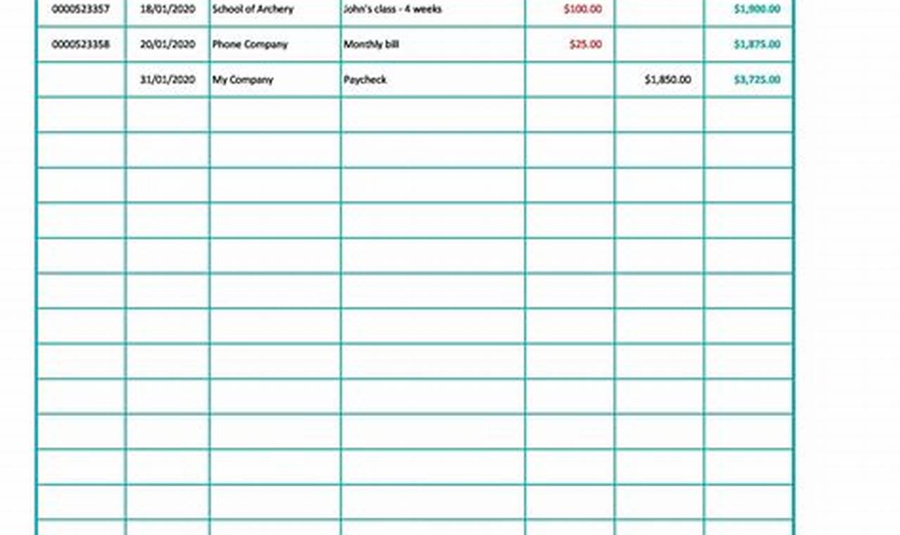 Excel Templates: Your Guide to Simplifying Checkbook Management