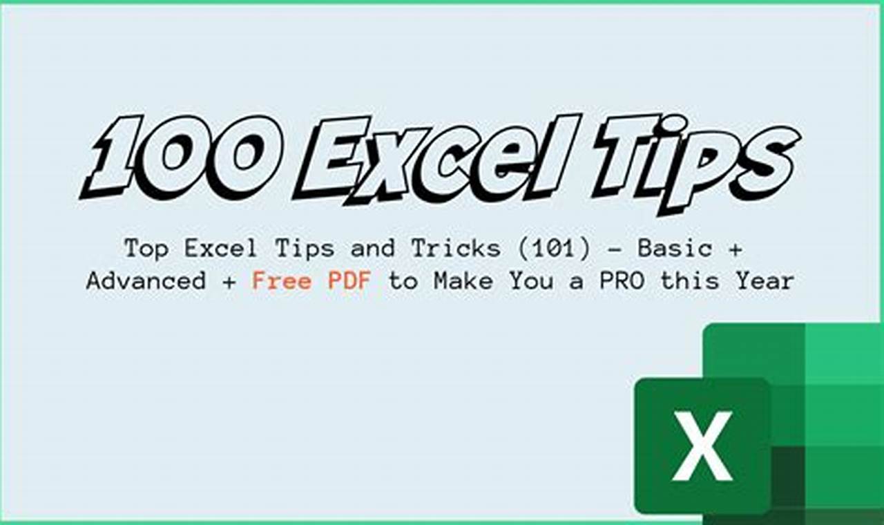 Excel Tips And Tricks 2024 Pdf