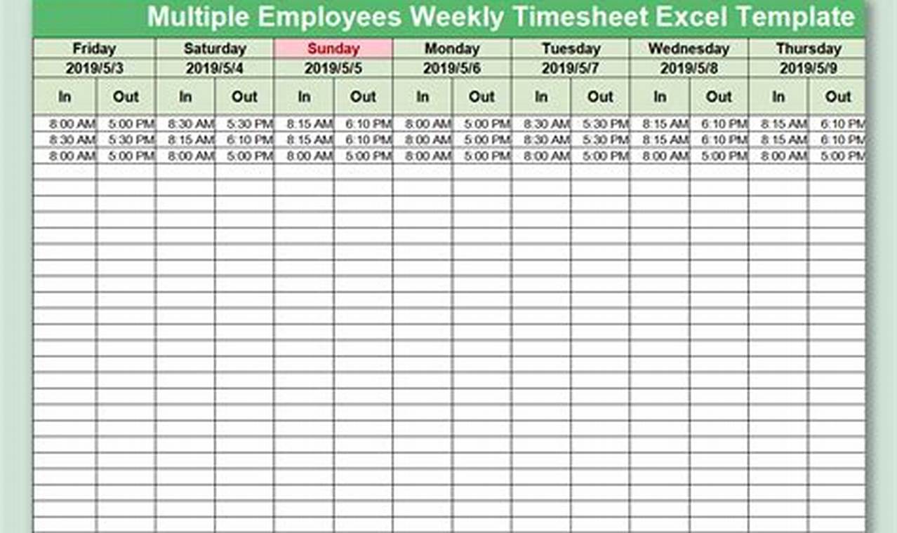 Excel Templates for Employee Timesheets: A Guide to Streamline Your Time Tracking