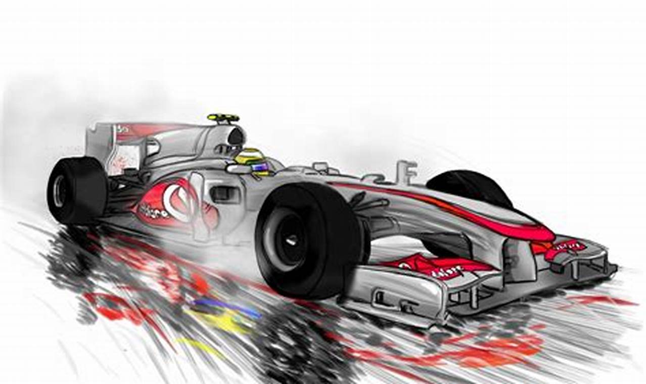 F1 Race Car Drawing