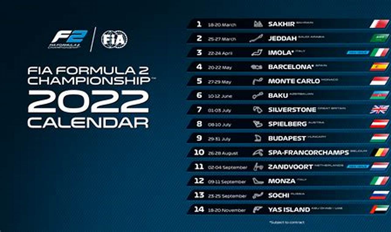 F1 Schedule Desk Calendar 2024