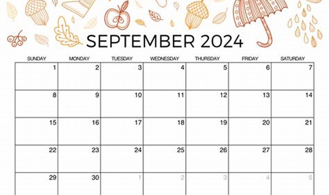 Fall 2024 Calendar Printable