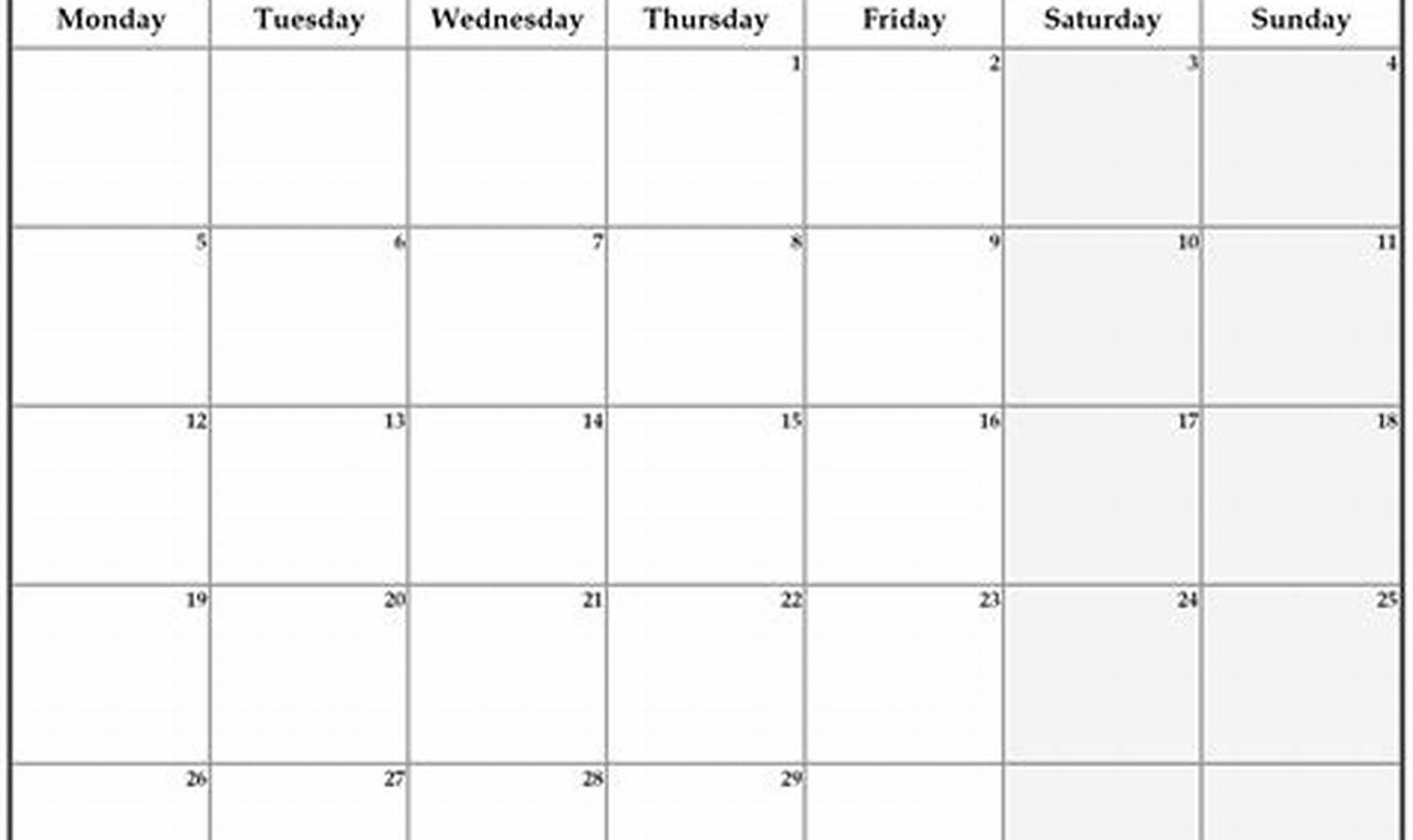 February 2024 Calendar Starting With Monday Rahul