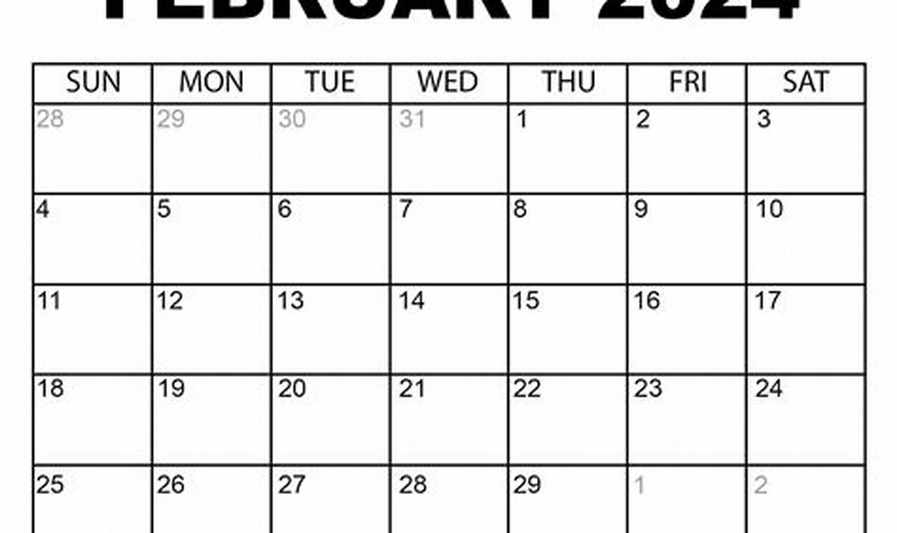 February 2024 Calendar Usain Boltzmann