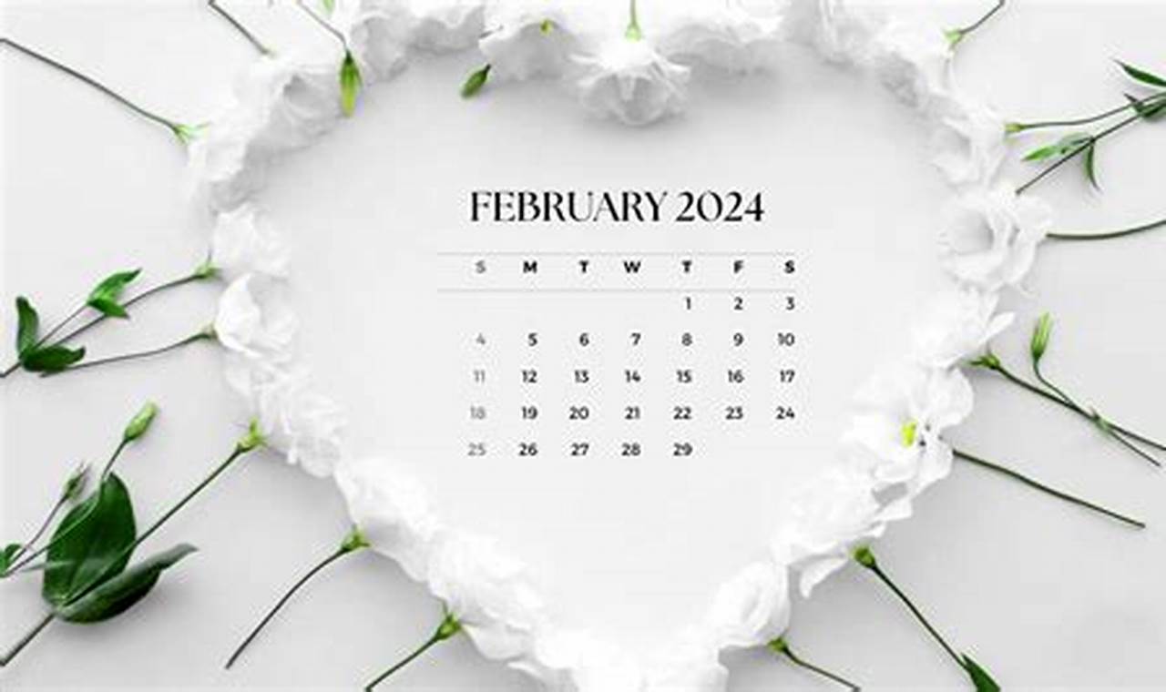 February Calendar 2024 Desktop Wallpaper