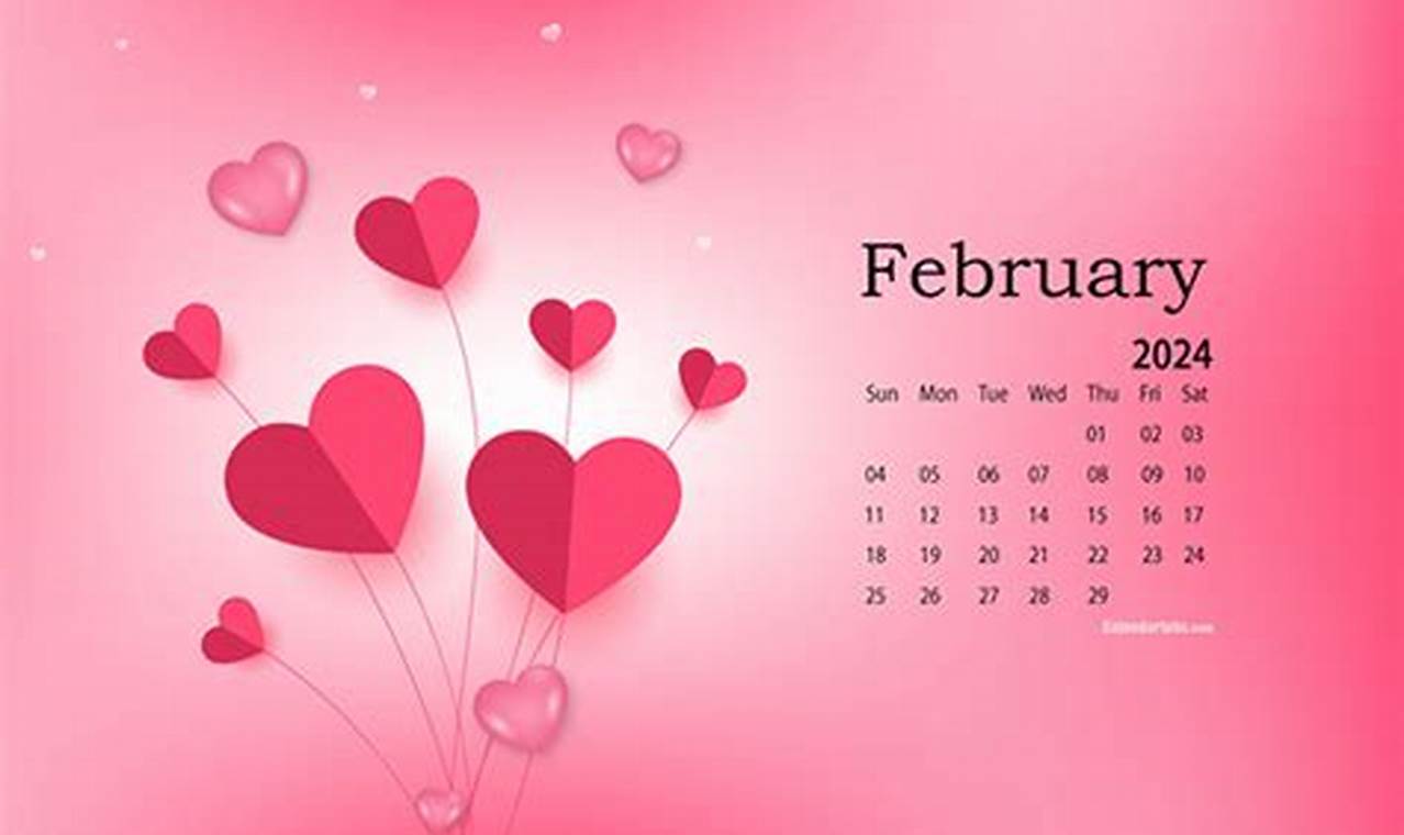 February Calendar Wallpaper 2024