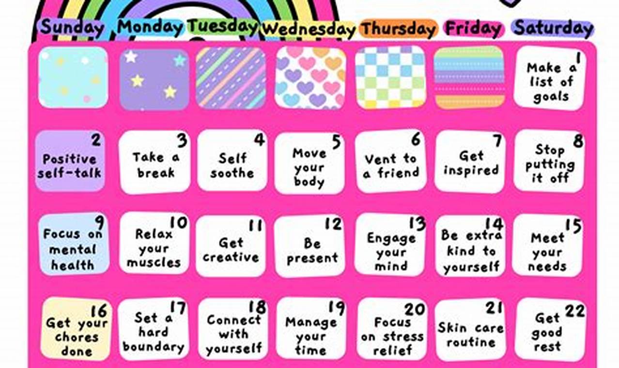 February Wellness Calendar