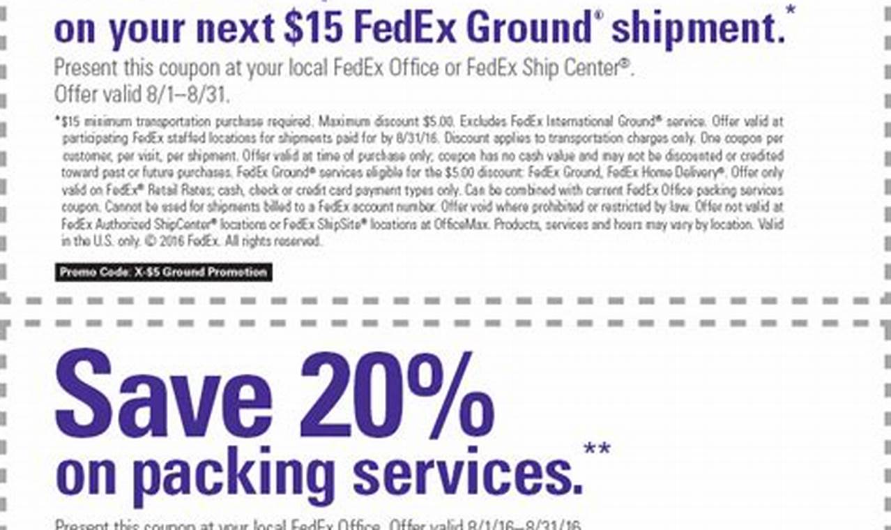Fedex Print Coupon Code 2024