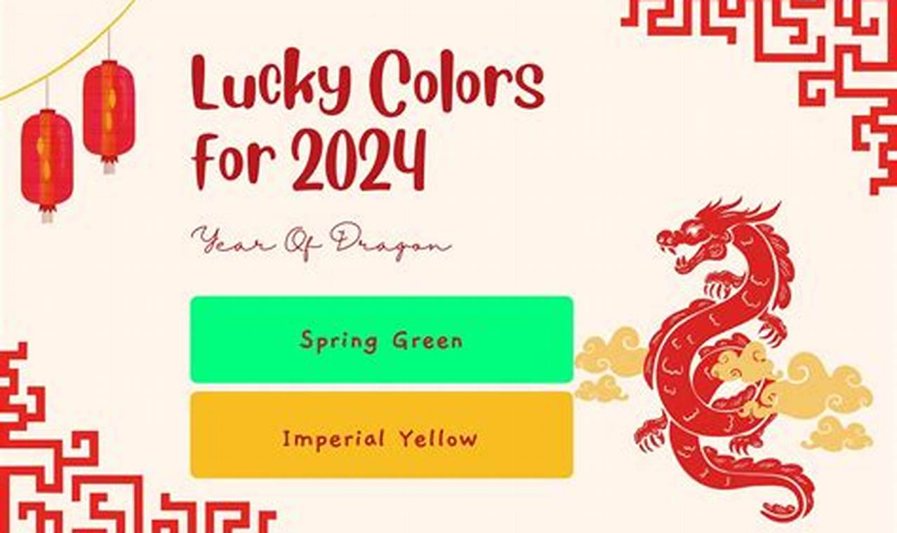 Fire Dragon Lucky Color 2024