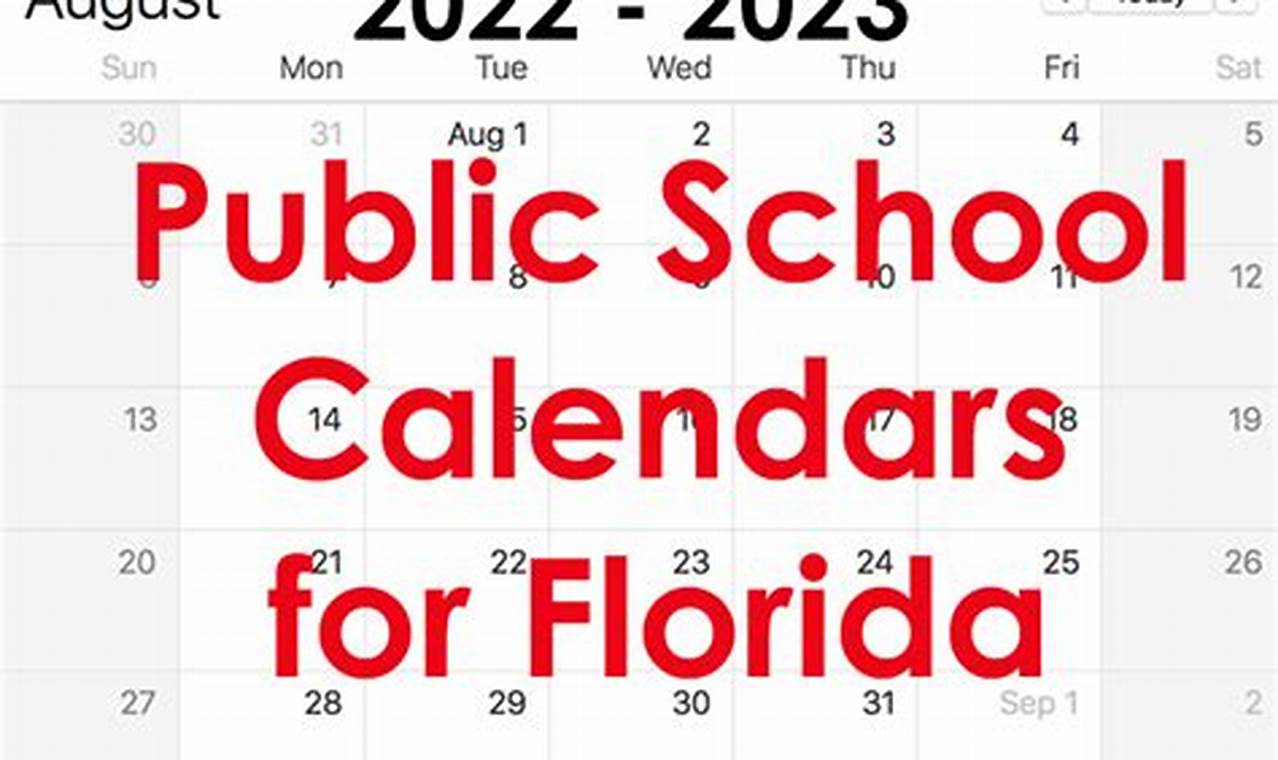 Florida Public School Calendar