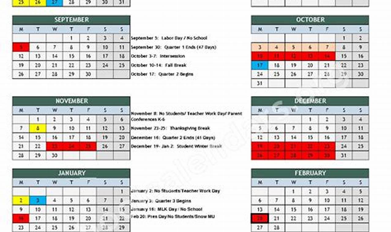 Floyd Central School Calendar