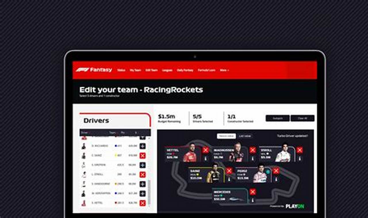 Formula One Fantasy Login