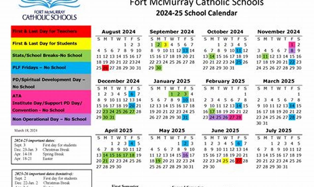 Fort Mcmurray Catholic School Calendar