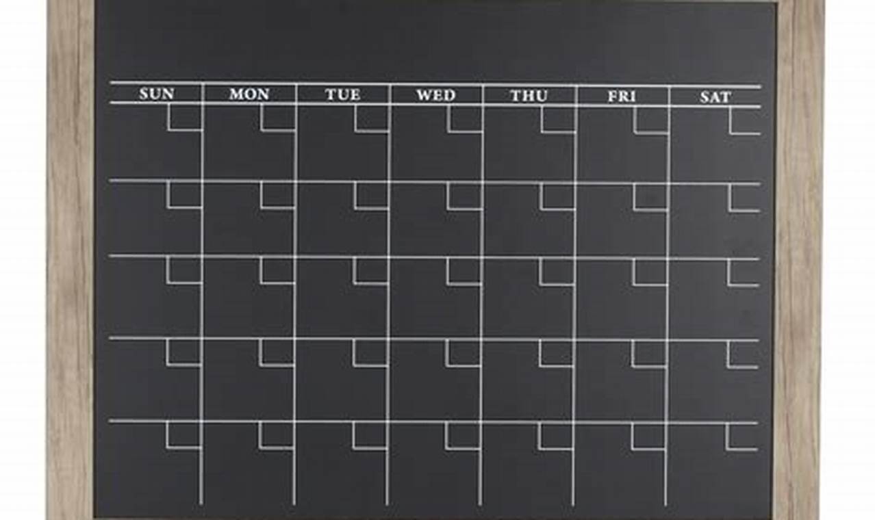 Framed Chalkboard Calendar