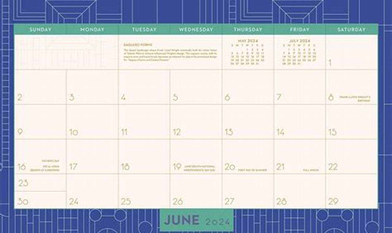 Frank Lloyd Wright Calendar 2024