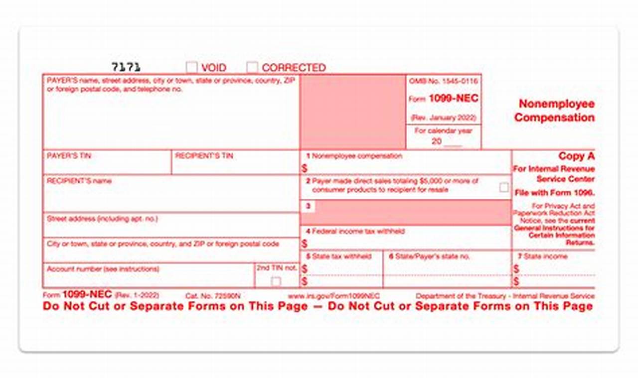 Free 1099-Nec Form 2024