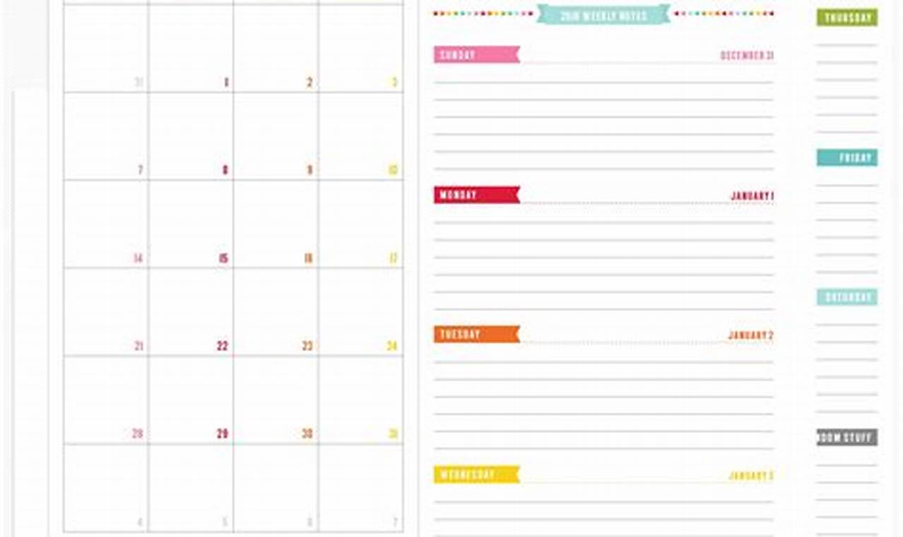Free Calendar Agenda