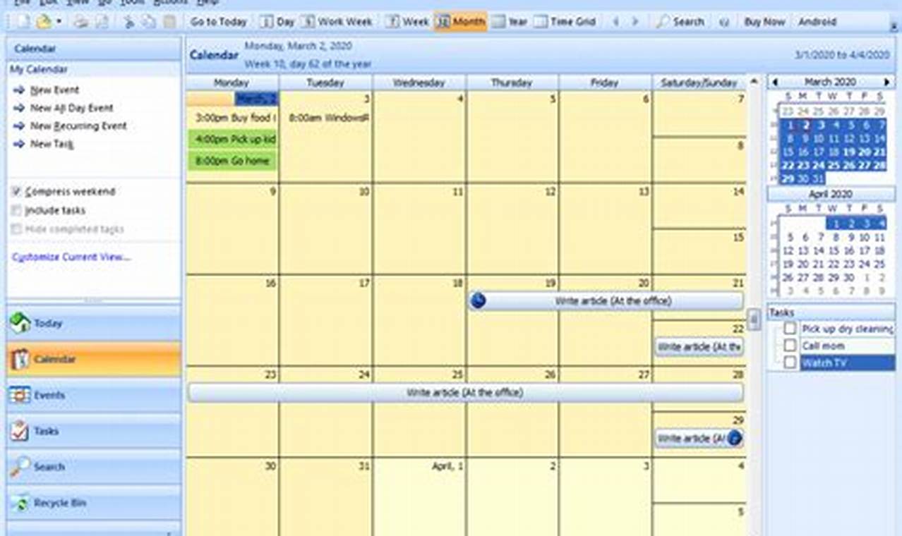 Free Calendar Software For Windows 10