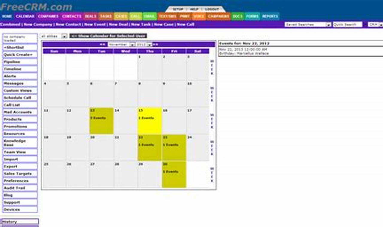Free Crm With Calendar