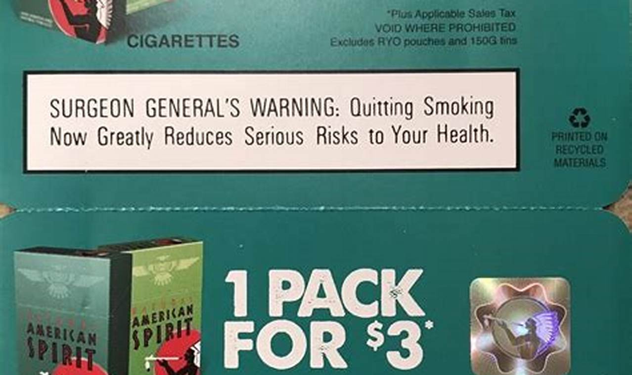 Free Pack Of Cigarettes Mobile Coupon 2024 Printable