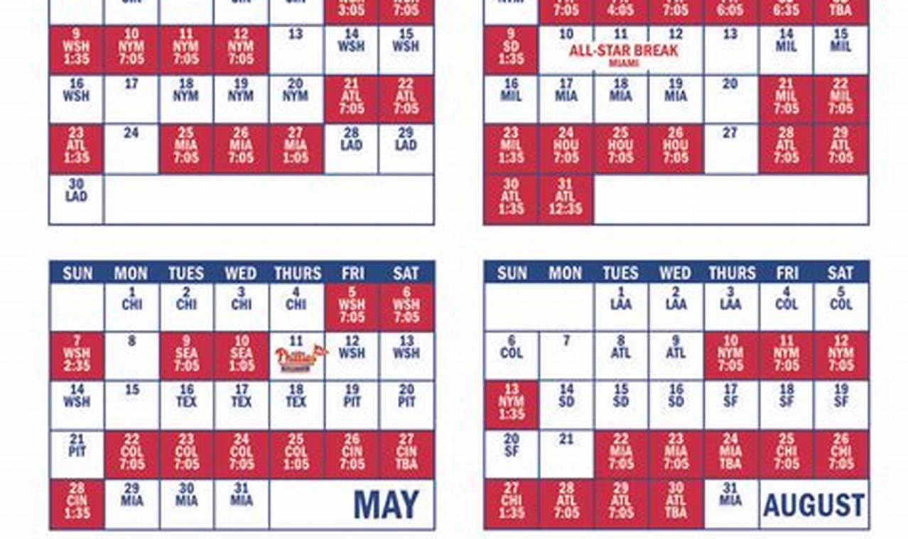 Free Printable Baseball Calendar 2024