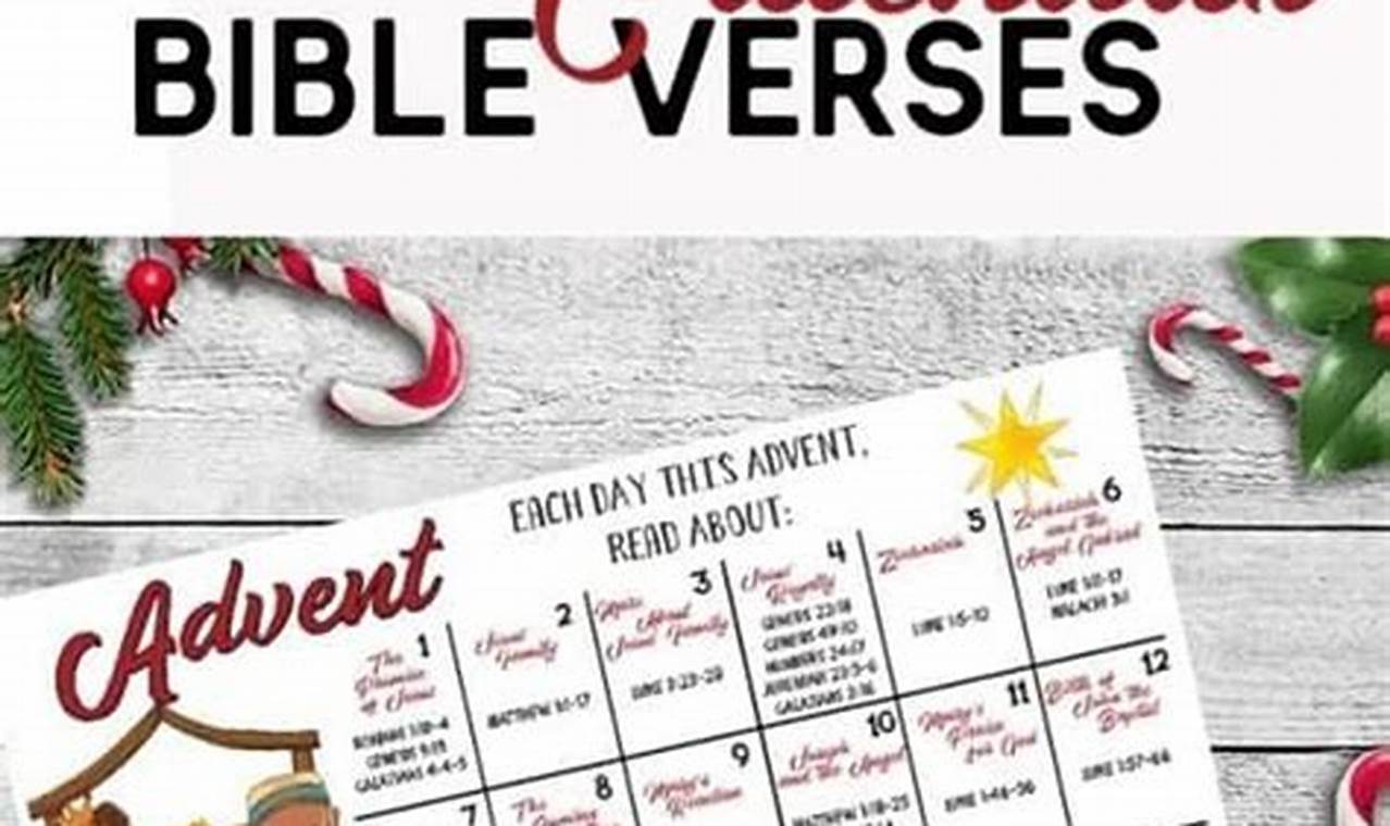 Free Printable Bible Verses For Advent Calendar