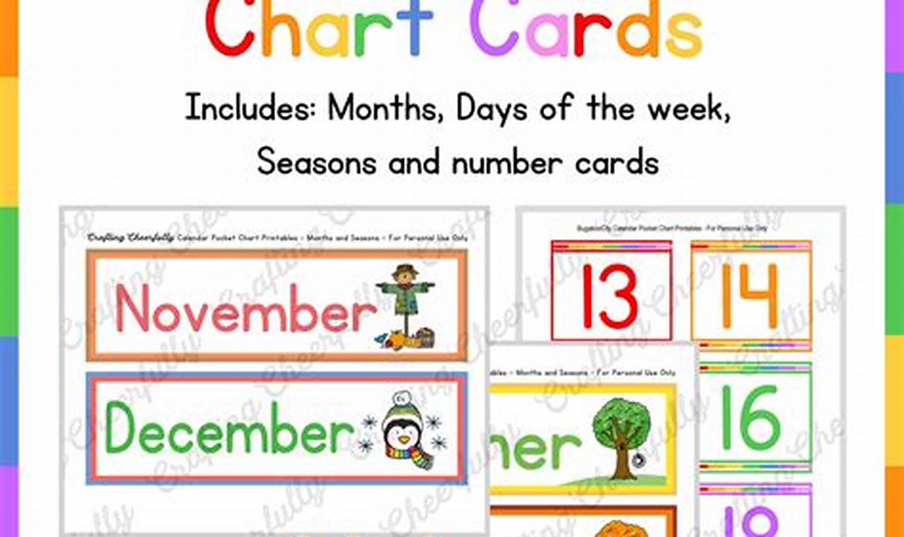 Free Printable Calendar Cards For Pocket Chart