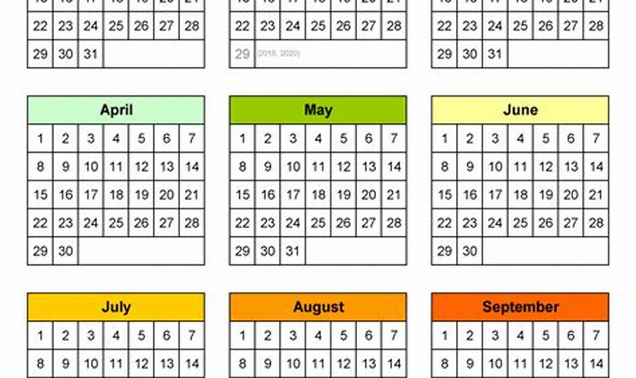 Free Printable Year Calendar