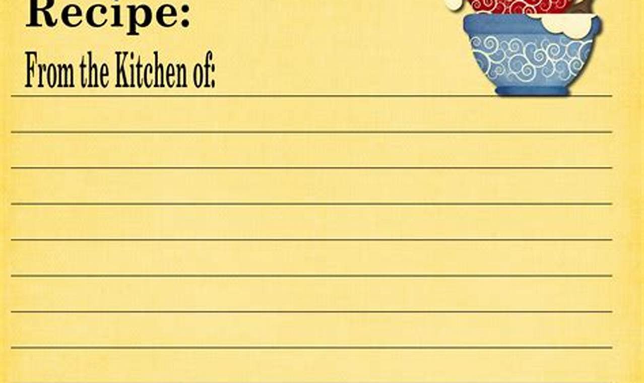 Unlock Culinary Secrets: Discover the Ultimate Recipe Card Templates