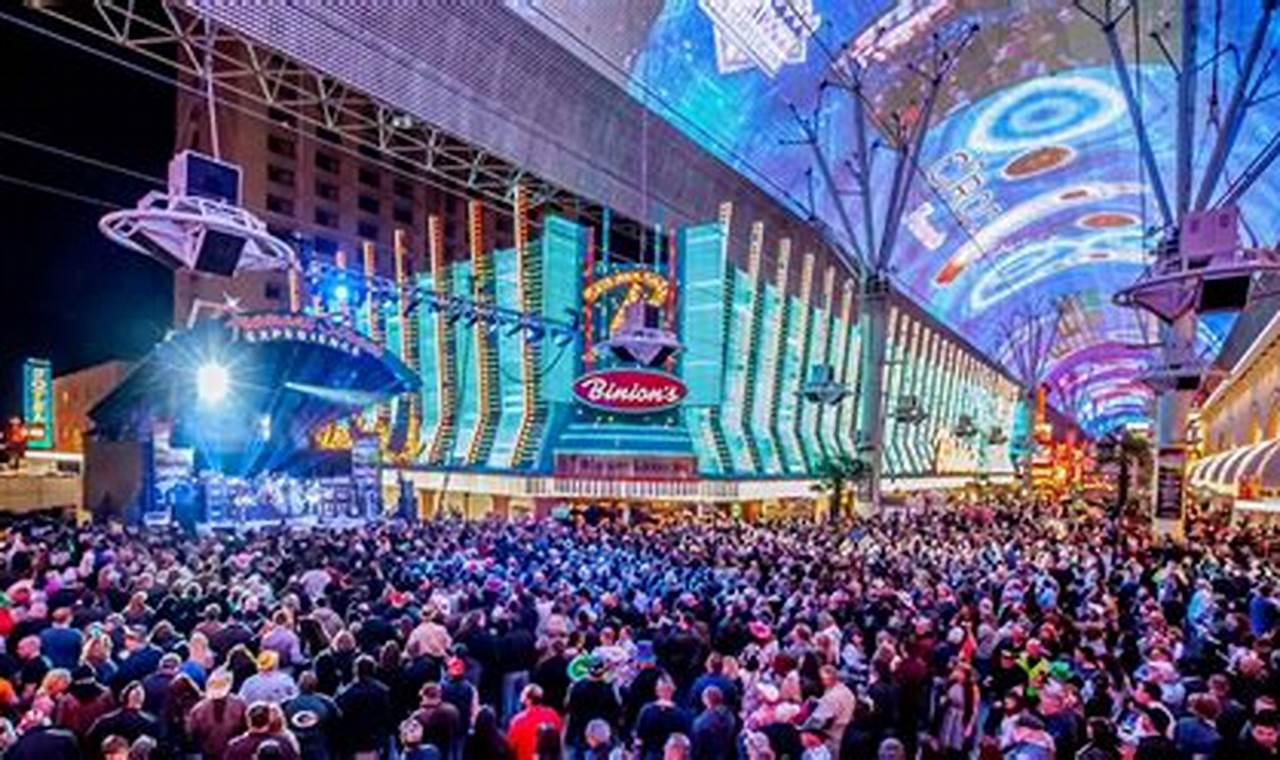 Fremont Street New Year's Eve 2024