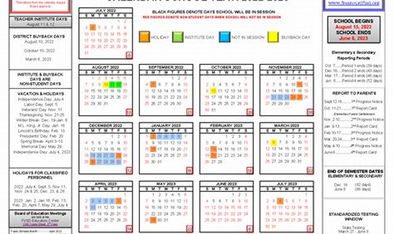 Fresno Unified School Calendar 2024-24