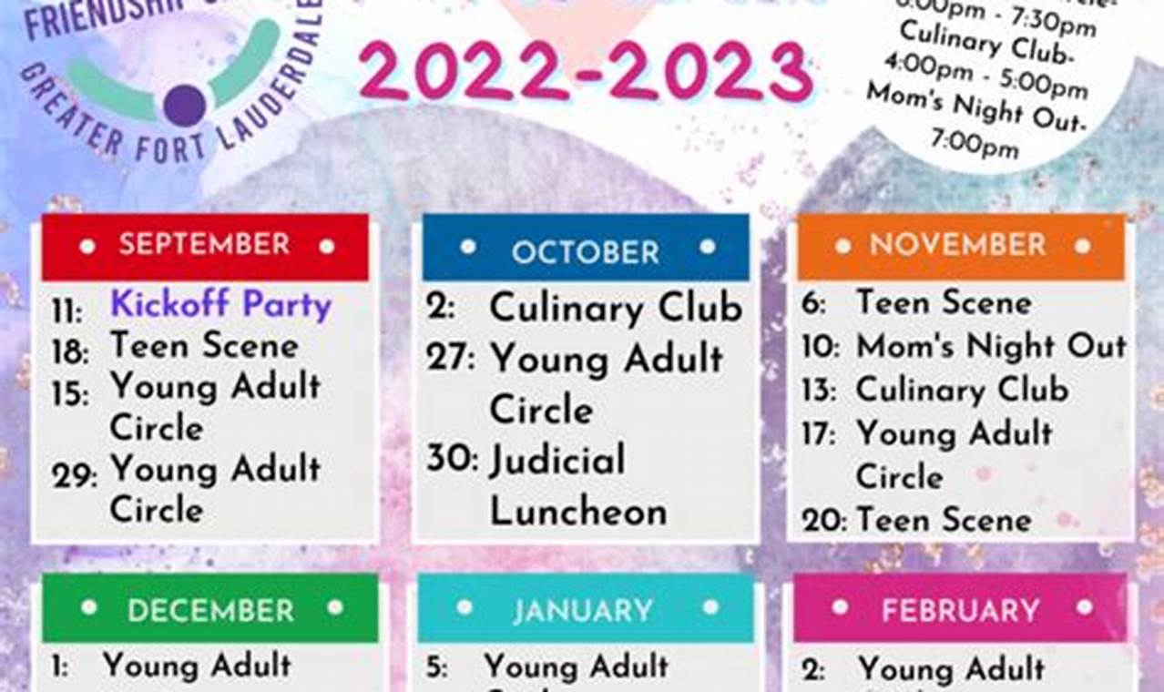 Friendship Circle Calendar