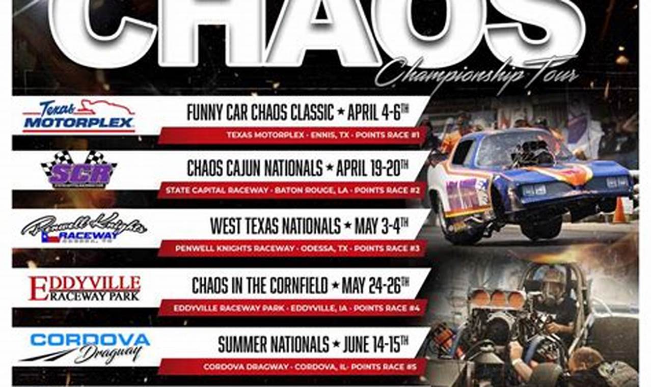 Funny Car Chaos Schedule 2024