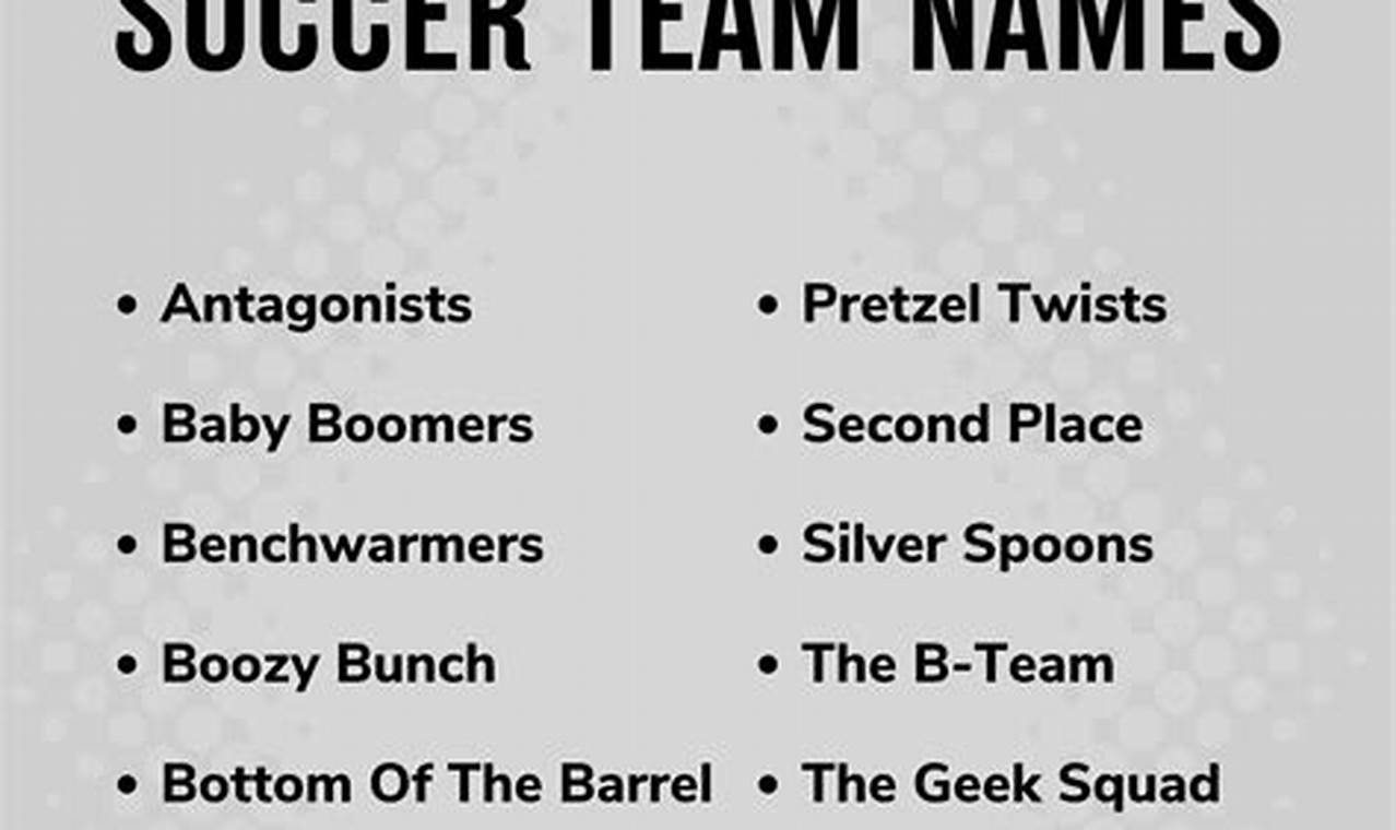 Funny Team Names 2024