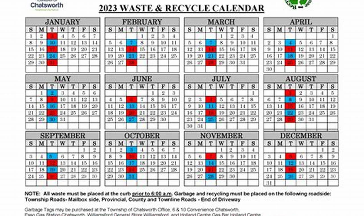Fw Public Works 2024 Recycling Calendar