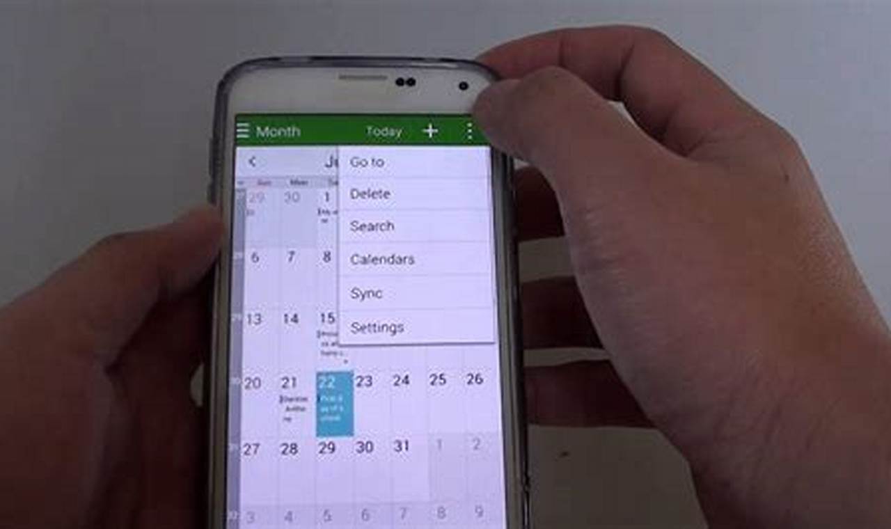 Galaxy S5 Calendar