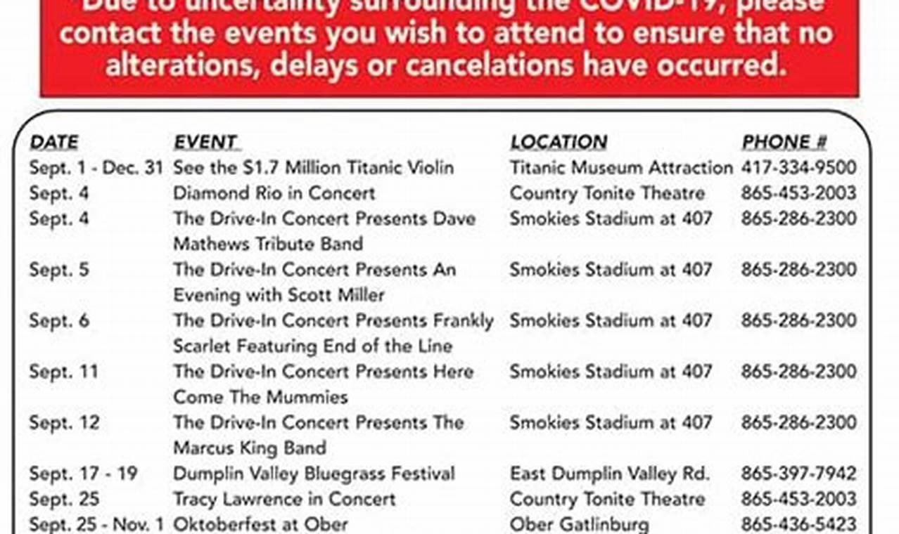 Gatlinburg Tn Calendar Of Events 2024