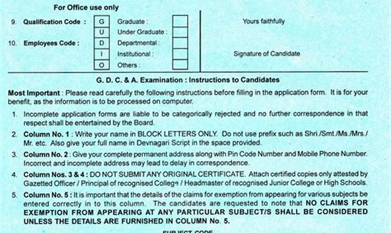Gdca Exam Form Date 2024
