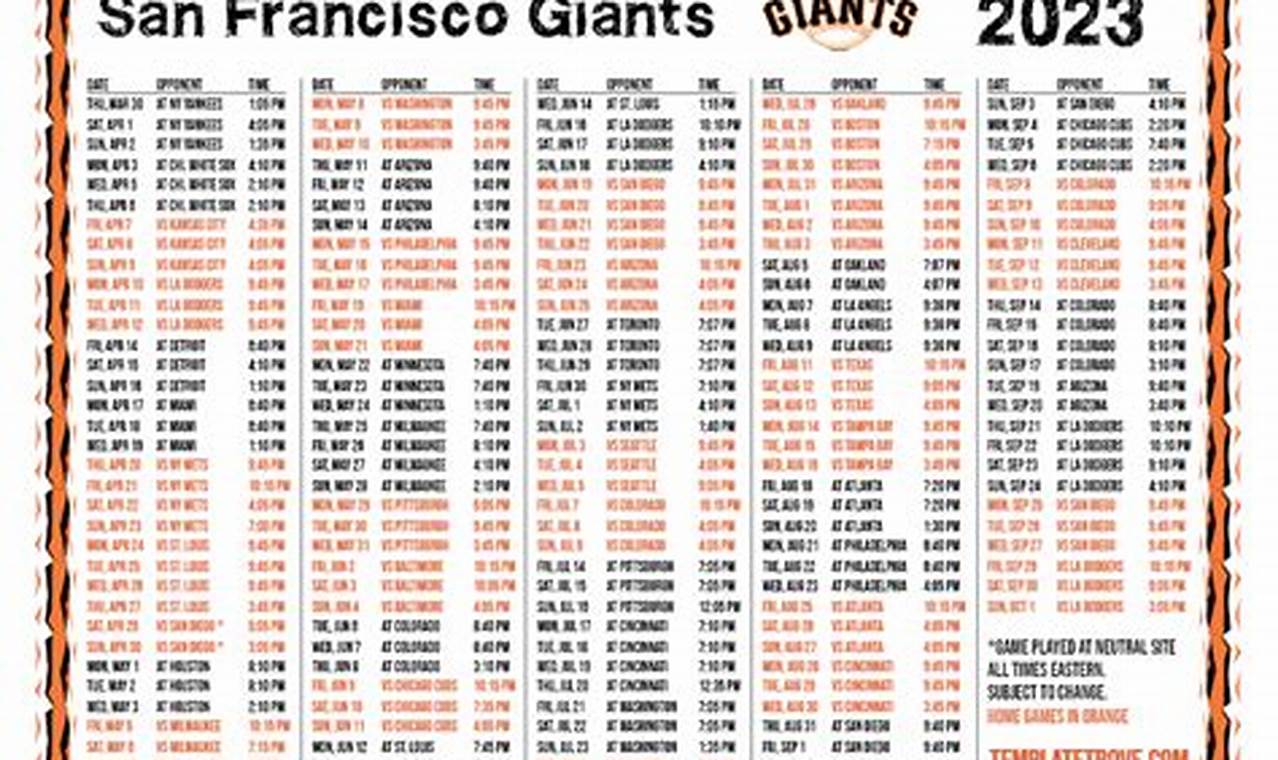 Giants Away Games 2024