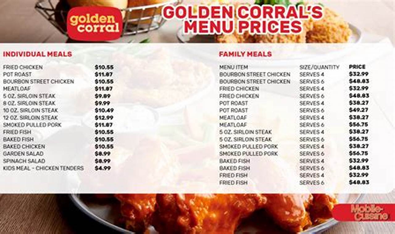Golden Corral Prices Per Person 2024