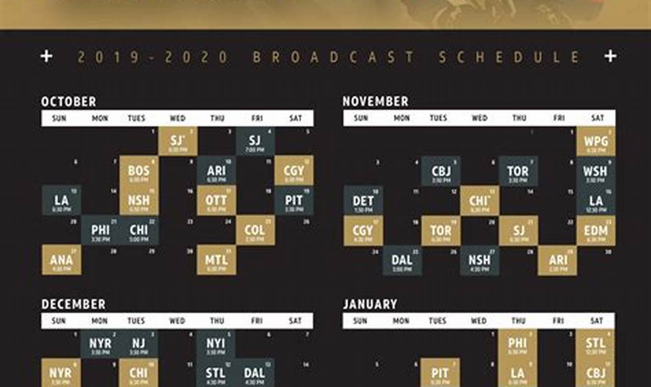 Golden Knights Schedule 2024