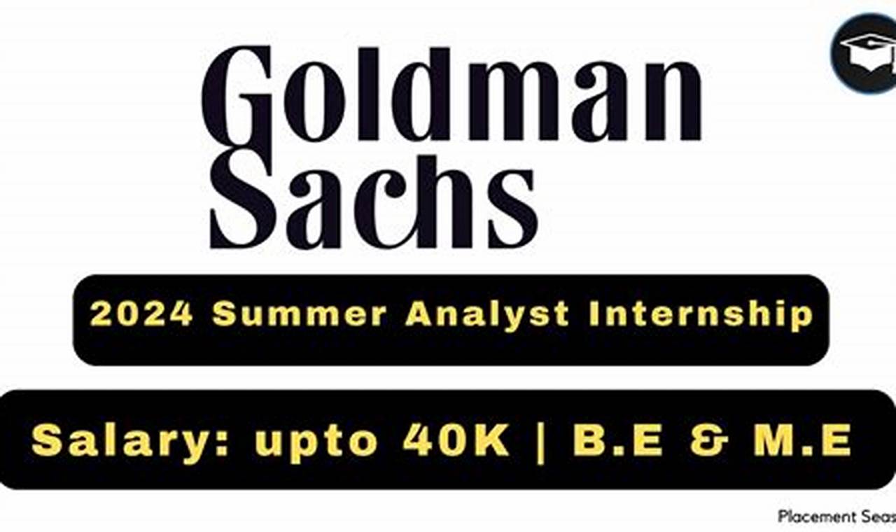 Goldman Sachs Internship 2024